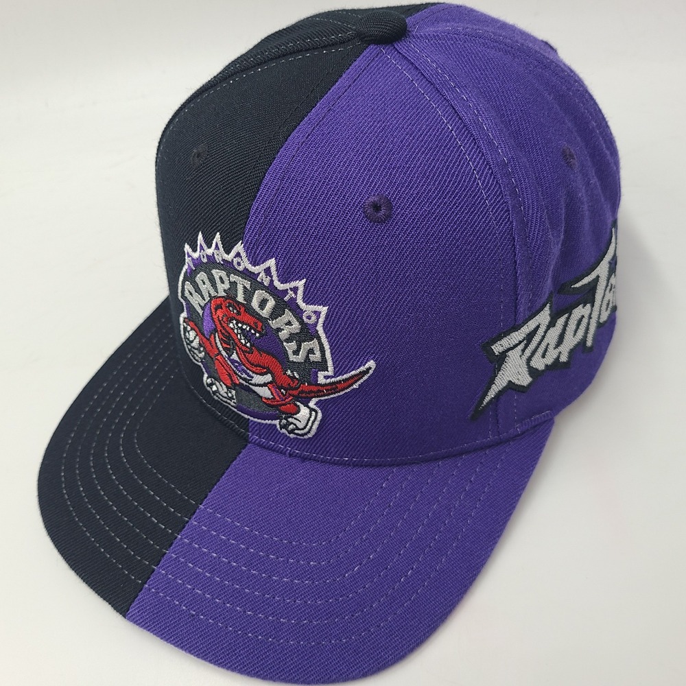 Toronto Raptors Hat Snapback Mitchell & Ness Purple Black NBA Wool Blend Men